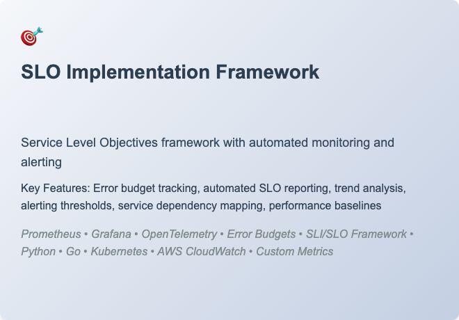 SLO Implementation Framework